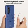 For Magsafe Magnetic Metal 360 Rotate Holder Tempered Glass Film Protect Case For Samsung Galaxy Z Fold 8Ultra Spring Hinge Cove