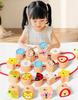 KeyAngel Montessori Toy Educational Toy Stringing Toy Stringing Rods Early Development Finger Training Animal Recognition Shape Recognition Game Card