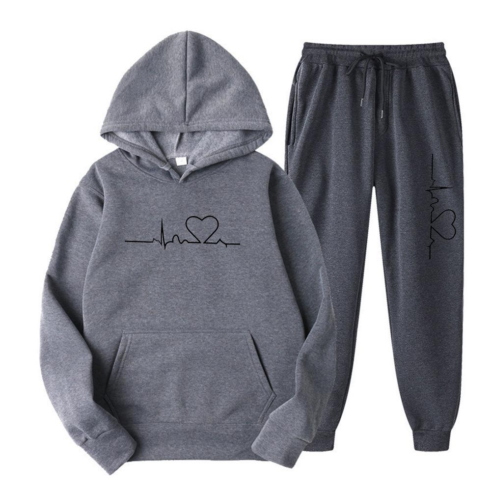Women's Sportswear Two Piece Hoodie Pants Set Autumn Sportswear Women's Clothing Jogging Sports Pullover