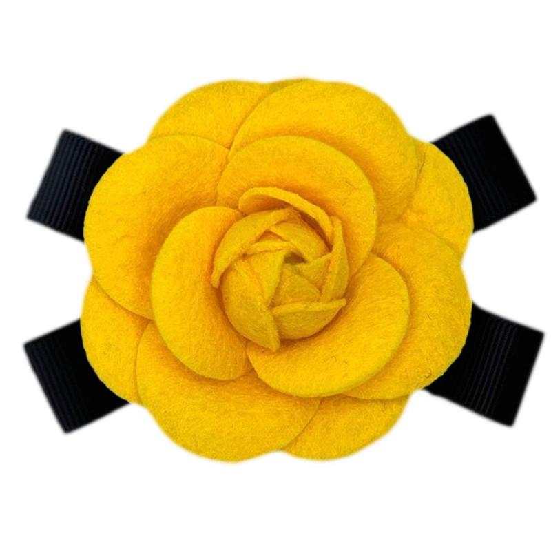 

Vintage Lapel Pin Multiple Colors Camellia Women Brooch Pins Jewelry French Brooch Camellia Pins Elegant Collar жёлтый
