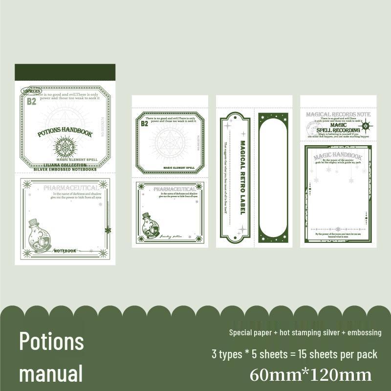 Paper Trace Liliana Collection: Hot Stamped Embossed Sticky Notes - 6 Styles for Journaling & Collage