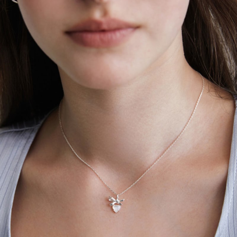 TATIANA (925 Silver) Pretty Heart Pendant Necklace NZ2407