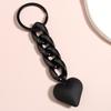 Handmade Heart Keychain Plastic Link Chain Key Rings for Women Girls Handbag Pendant Accessories Car Keys Jewelry Gifts