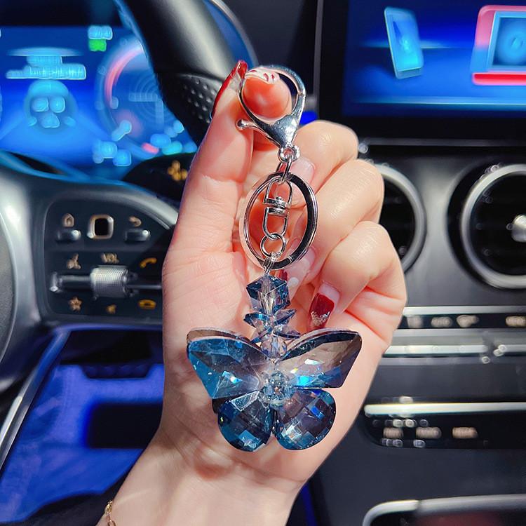 

Хрустальный автомобильный брелок-бабочка Модный и элегантный подвес для ключей Идеальный подарок StyleE