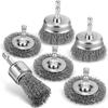 10styles Steel Wire Brush Wheel Cup Brush Metal Polishing Rotary Cleaning Rust Corrosion Rust Removal Edge Grinding Deburring