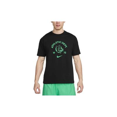 Camiseta Pulôver Estampa Gráfica Gola Careca Masculina Tops Preto FJ5244-010