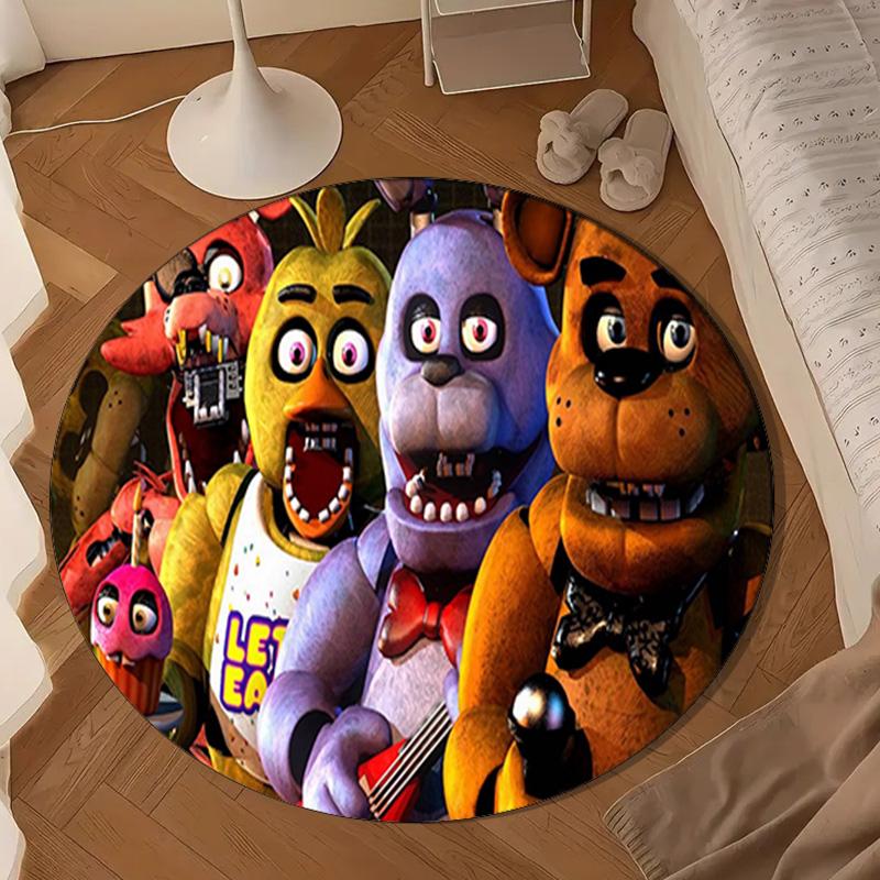 Five Nights At bears Horror Round Rug for Livingroom,Bedroom, Palyroom, Chair Rug, Area rug, Circle Carpet, Large Size Fan Christmas gift