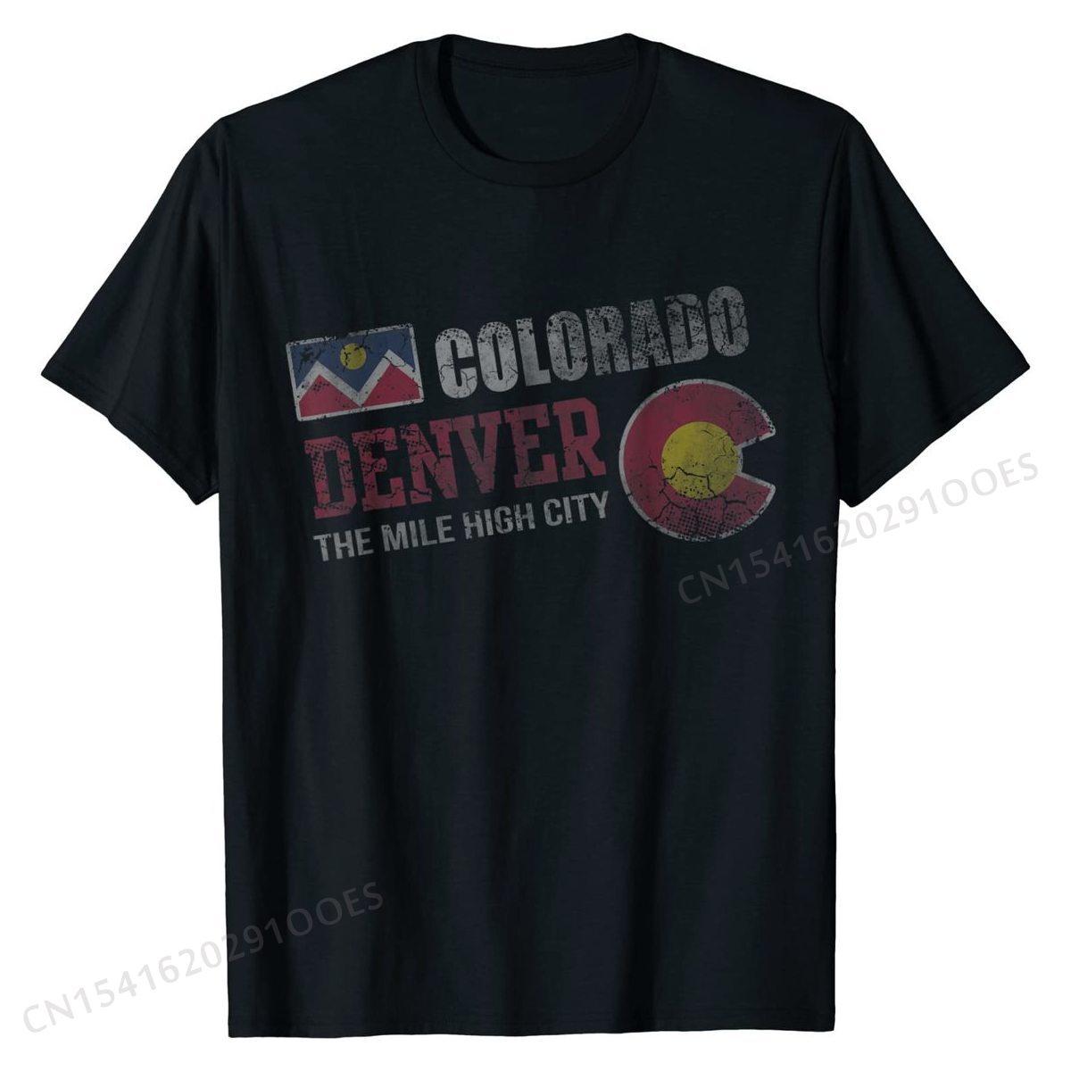 

Denver Colorado T-Shirt The Mile High City Shirt Customized Tshirts On Sale Tops Shirt Cotton Men s Crazy 4XL