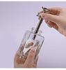 Steel Pump Glass Nail Art Bottle with Scale, Dustproof Cap, Large Mouth, and Anti-Rust Metal Core