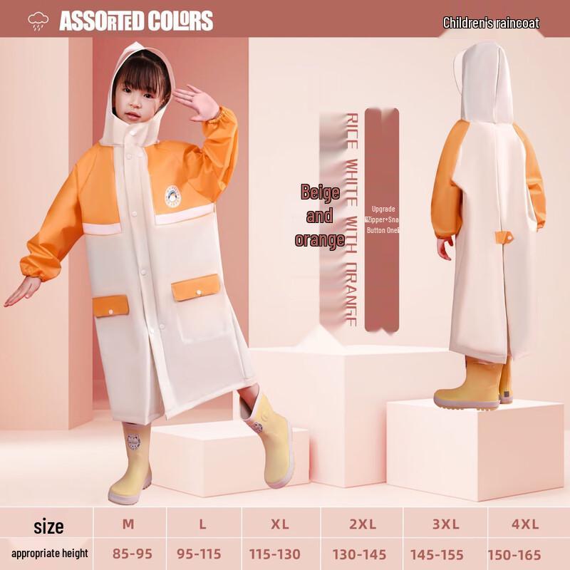 Children s EVA Raincoat with Backpack Slot
