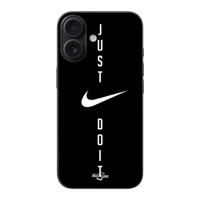 Cover - Nike - Iphone 16 - Morbida - Nera - Just do it nero