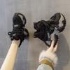 Autumn new versatile casual velvet warm thick-soled muffin heightening sports shoes small women's shoes