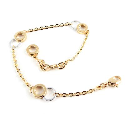 [L1736] - 2-tone 'Choreography' Gold-plated Bracelet