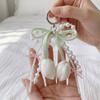 Pearl Tulip Keychain Jewelry Cute Anti-loss Keyring INS Mobile Phone Chain  Daily Use