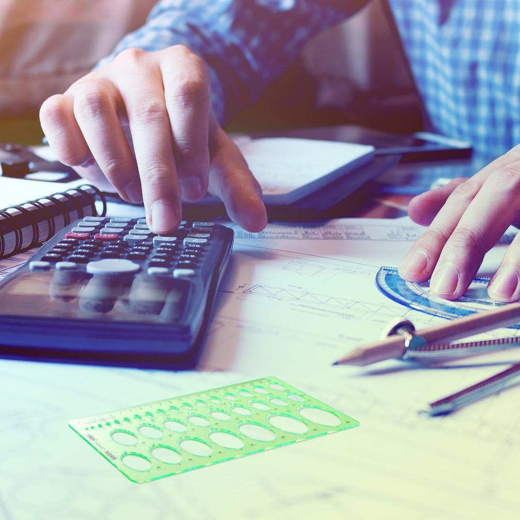 6 Pieces Plastic Measuring Templates Building Formwork Stencils Geometric Drawing Rulers for Office and School, Clear Green