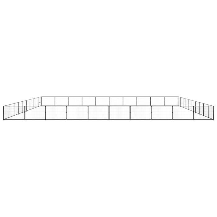 VidaXL Chenil Noir 100 m² Acier