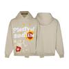 Unisex Broken Planet Print Velvet Hoodie - Trendy & Casual
