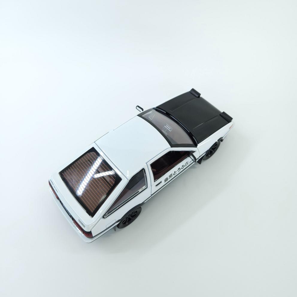 Toyota AE86 Concept Sports Car 1:24 Scale Diecast Miniature Model - Black & White, 1pc