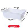 ZISIZ White Rectangular Plastic Storage Basket