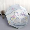 Blue Cinnamoroll and Bear Automatic Opening and Closing Cartoon Umbrella, Lightweight 3-Fold, With Cute Cartoon Characters, Suitable for Home, Outdoor