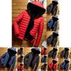 Stylish Men's Hooded Padded Coat Jacket For Winter With Warm Bubble Design