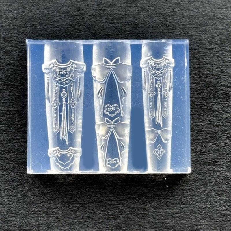 Embossed Silicone Nail Art Mould Reusable Flexible Craft Tool For Resin Jewelry Phone Case Decoration