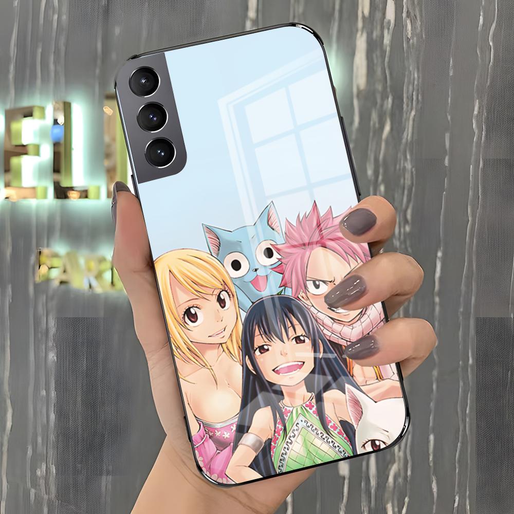 

ANIME FAIRY TAIL Phone Case For Samsung A25 A13 A33 5G A54 A36 A35 A56 A52 A14 Shockproof Glass Cover Samsung A31 4G