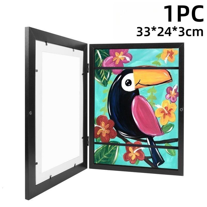 

3 шт. А4 детские художественные рамки наборы размер деревянный сменный фото дисплей для постера фото рисунок картины картины дисплей декор