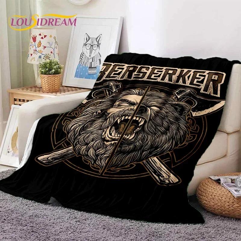 Nordic Viking Odin Valhalla Valknut Soft Flannel Blanket for Beds Bedroom Sofa Picnic,Throw Blanket for Outdoor Leisure Nap Gift