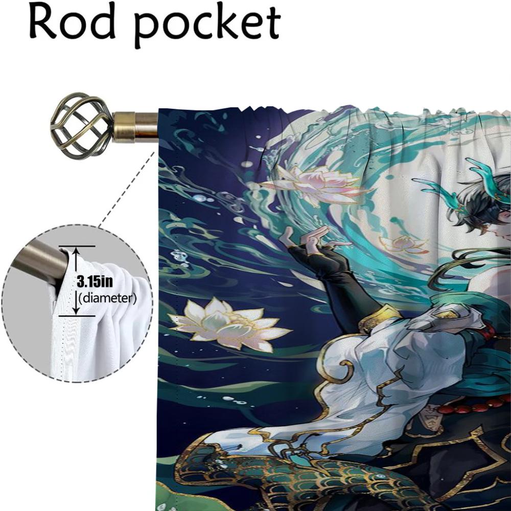 The Collapse Star Rail Halloween Decoration Shades Curtains for Living Room Curtain Tulle for Bedroom Curtains 2 Pieces Kitchen