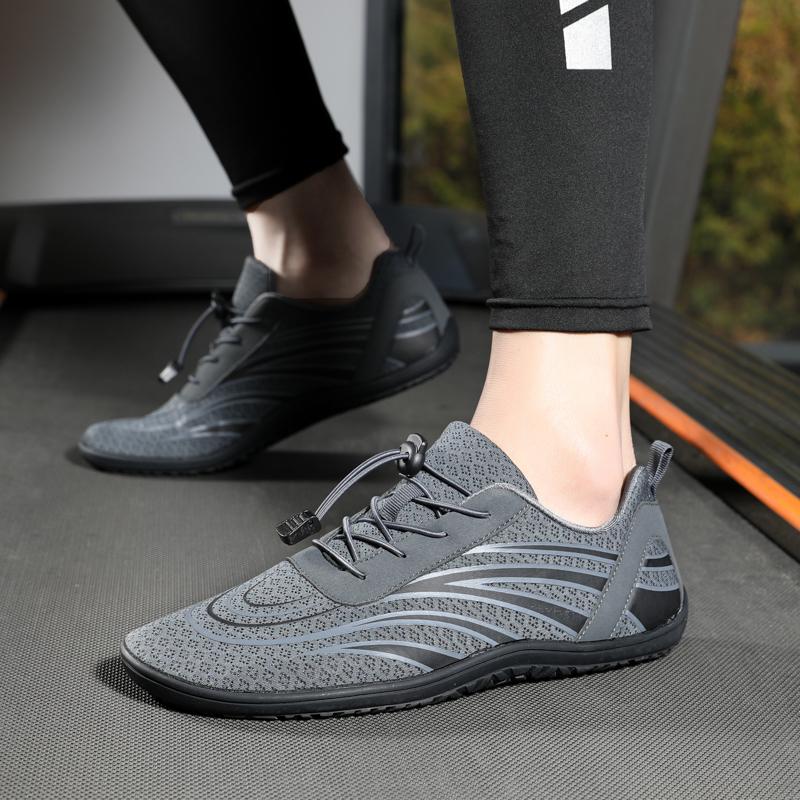 

Мужские повседневные туфли на плоской подошве с широкими ладонями, женские розовые туфли для вождения, белые туфли для ходьбы, обувь для йоги и фитнеса, большие размеры EU: 36 серый