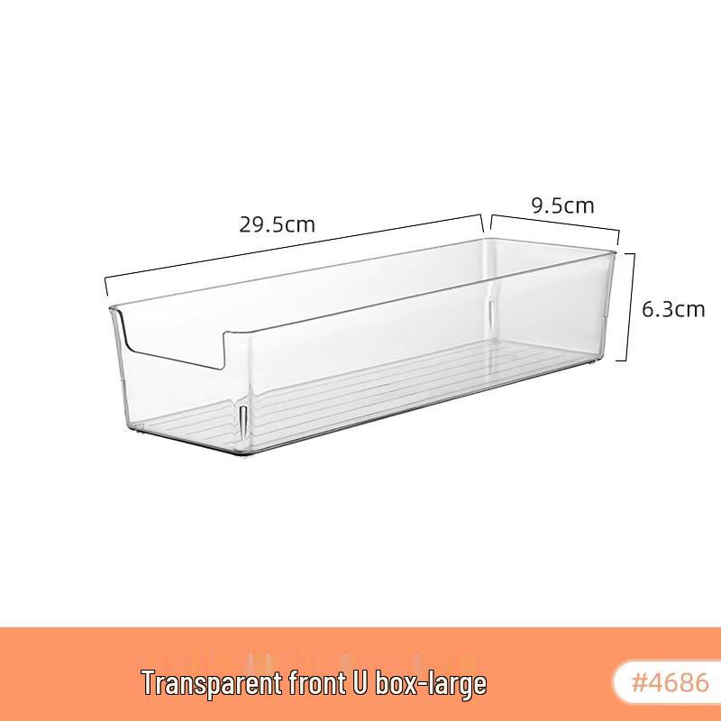 Extra Long 40cm Transparent Narrow Storage Box, 15cm Wide, Waterproof Drawer Organizer