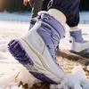 Snow Boots for Women In Winter, Thick and Warm Cotton Shoes with Added Fleece, Short Tube, Colorful Waterproof and Anti Slip Snow Shoes