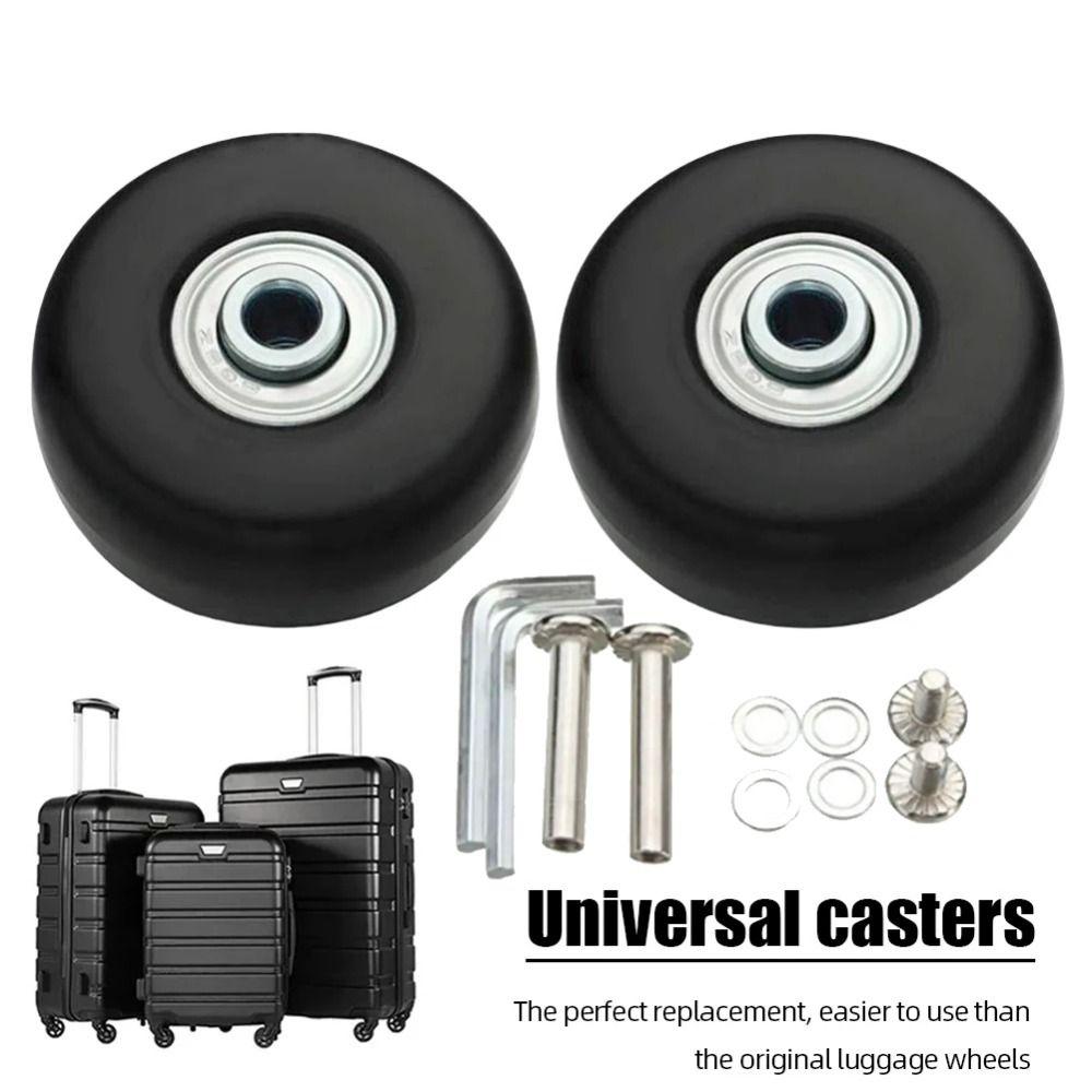 Flexibla Gummibagagehjul Slitstarkt Hjulbyteset Resa
