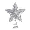 Christmas Seasonal Decor Glitter Star Tree Topper, Hollow Treetop Ornament, Sparkling Decoration for Holiday Home Party Window Display