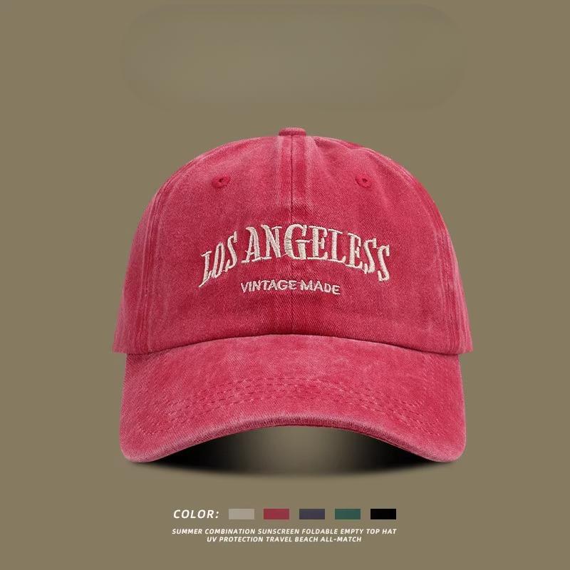 Spring and Summer Washing Couple Versatile Simple Casual Baseball Cap Men Retro American Face Showing Small Baseball Hat Women