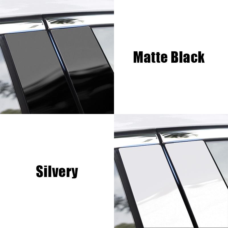 8pcs Door Window Center Middle Column BC Pillar Post Cover Mirror Effect Trim for Jeep Grand Cherokee L WL75 WL74