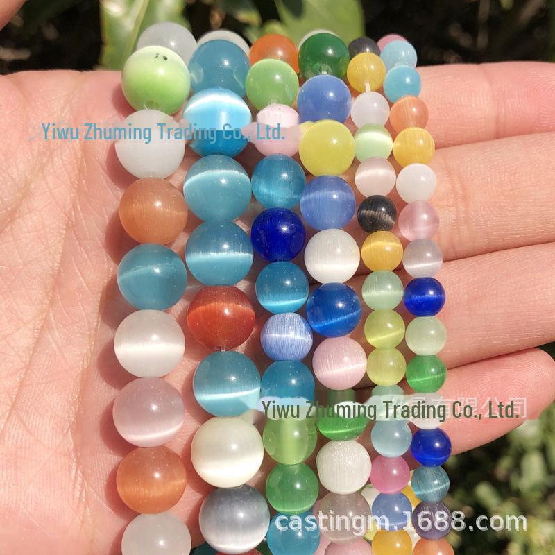 Zhuming Ochi de Tigru Natural și Turcoaz Albastru Mărgele Libere pentru Bijuterii DIY - Material de Împletit Brățară și Colier