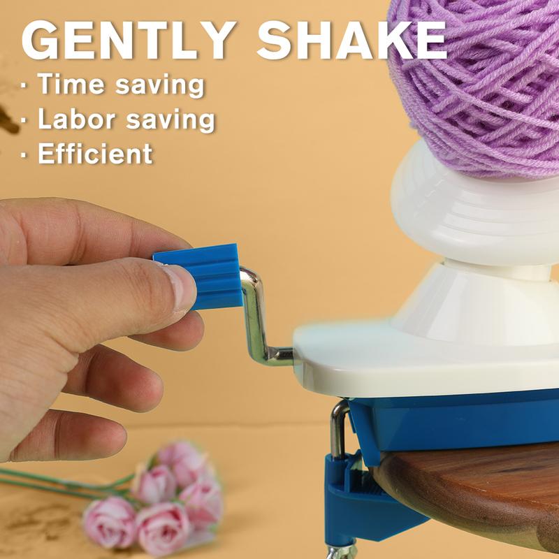 Imazy Yarn Cake Winder Spinner for Crocheting Hand Operated Ball Winders Machine for Knitting Crafting Knit Tool Supplies