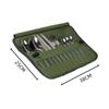 1 Stück Outdoor Camping Besteck Aufbewahrungstasche Tragbare Roll Up Tasche Tasche Besteck Aufbewahrung Wasserabweisende Hülle Für Gabeln Löffel Essstäbchen