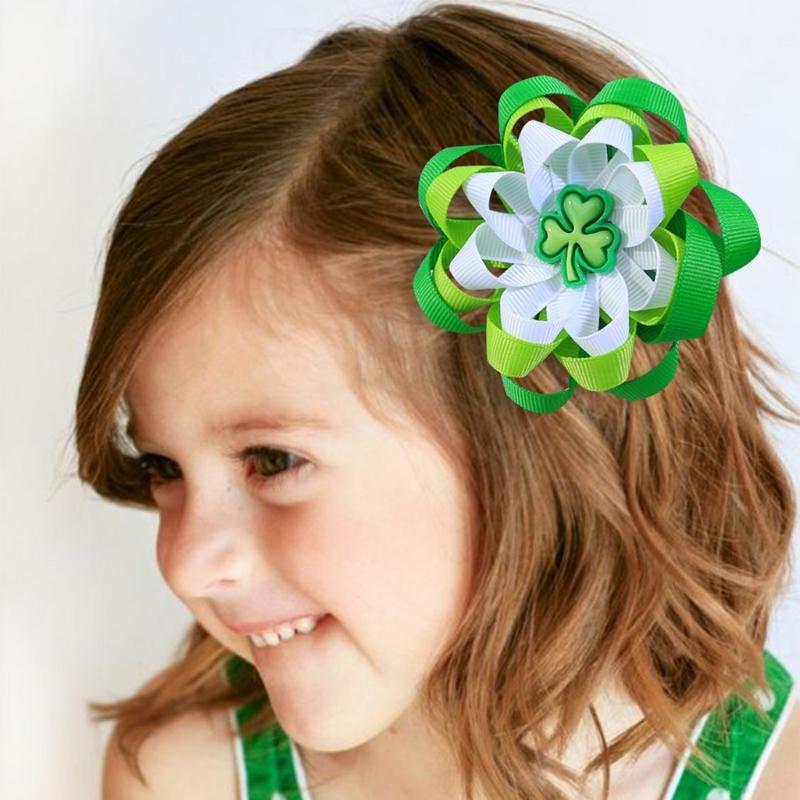 1 Pair Saint Patrick's Hair Clips Stylish Girls Hair Barrettes Hairclips Side Hairpin Trendy Headwear Hair Accessories