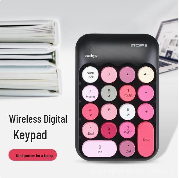 Retro-Farbe 2,4G Kabinett Mini-Tastatur für Finanzen
