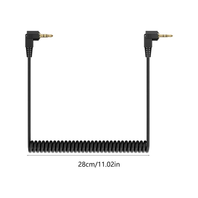 Universal 2.5mm Flash PC Syncing Cable Spring Load Design Wire Compatible for Cameras Flash Photography Accessories