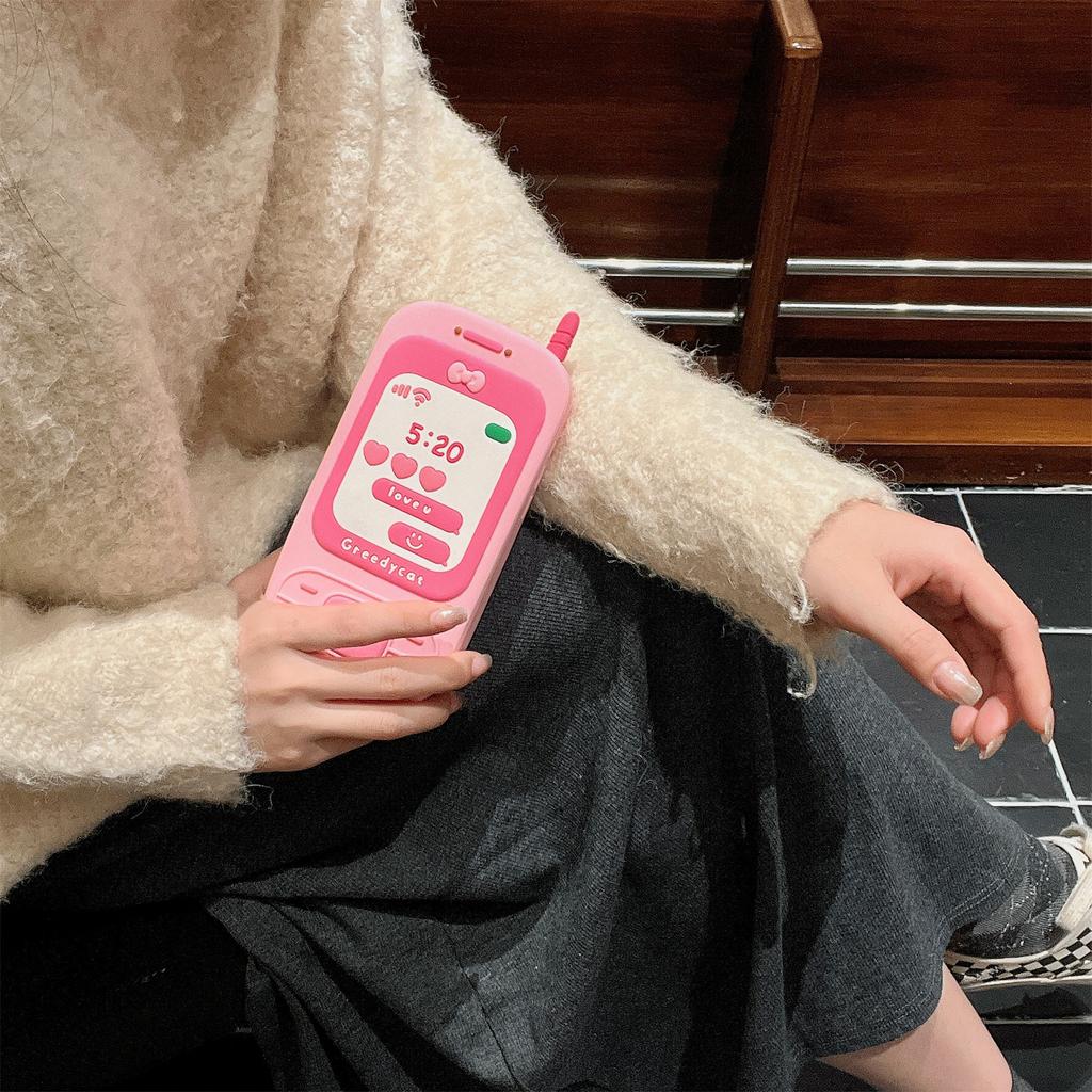 Silikonový obal pro iPhone 16 Pro Max Posuvný design telefonu Nárazuvzdorný zadní kryt telefonu se zrcátkem