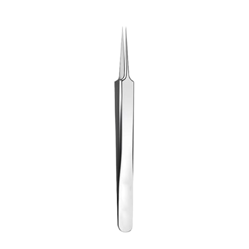 Precision Tweezers, Ultra-Fine, 0.3mm [Single Item] Micro Tweezers, Plastic Model, Bent Tip (Straight Type (Single Item))