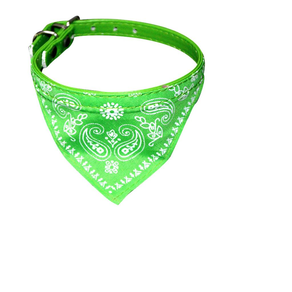 Adjustable Pet Dog Puppy Neck Scarf Bandana Collar Neckerchief Green