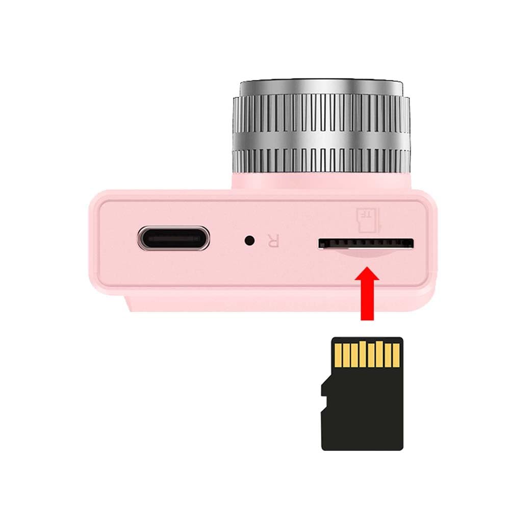IRT Recollo (Pink) Toy Camera, Mini Compact Digital Camera with Photo and Video Capabilities, Includes MicroSD Card