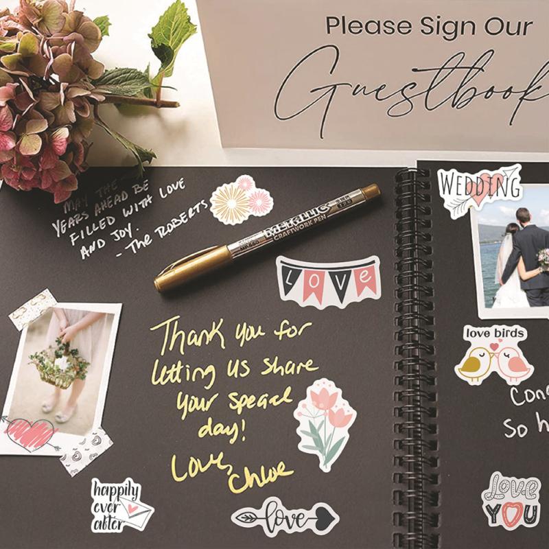 5 pegatinas de boda vintage, 266 patrones de purpurina, calcomanías decorativas para álbumes de fotos y álbumes de recortes