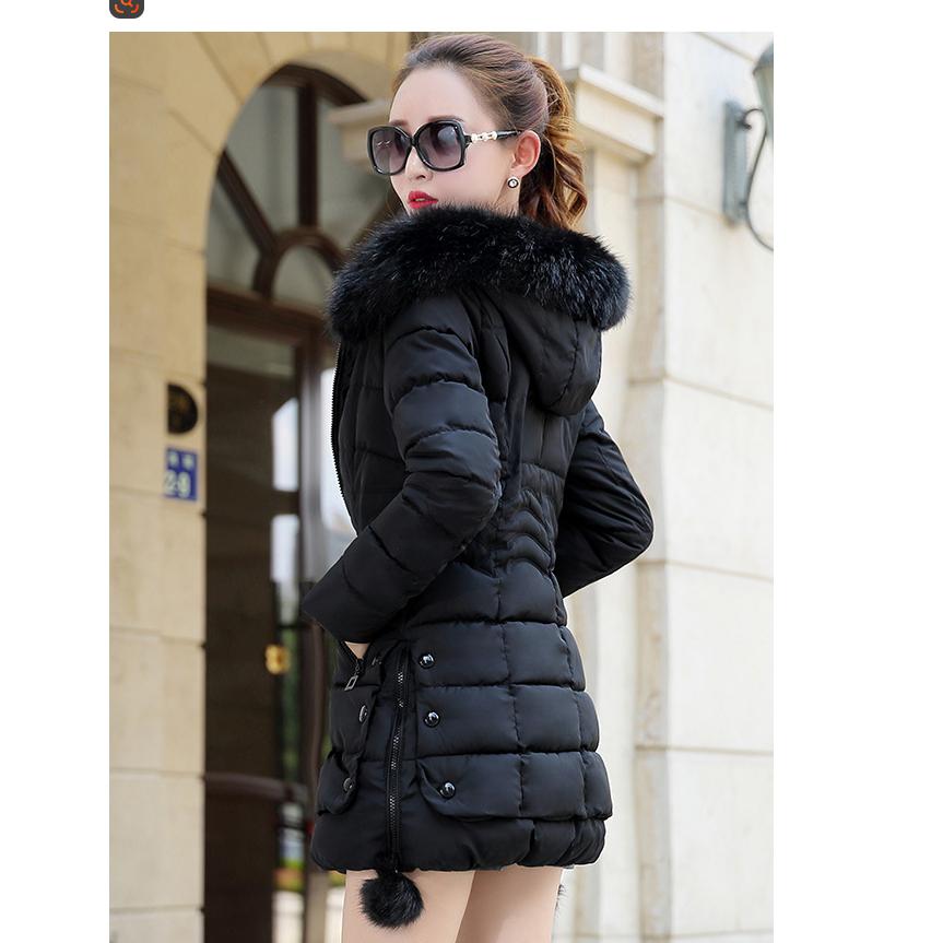 Down Jacket Women's Korean Version of The Slim Mid-length Women's Padded Jacket Padded Jacket