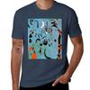 Joan Miro Figur bei Nacht, geführt von den phosphoreszierenden Spuren von Schnecken T-Shirt T-Shirts für Unisex Grafik-T-Shirts Tshirt
